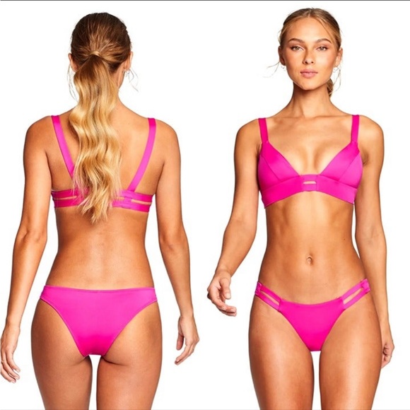 NWT VITAMIN A NEUTRA CALI CUT BIKINI BOTTOM. Hot Pink. Size 14/XL - Picture 6 of 6